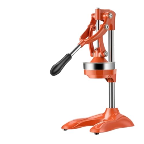 ハンド ジューサー 手動式ジューサー 搾り器 果汁絞り器 手動式 フルーツしぼり 手作り ジュース絞り器 ステンレス製 家庭用 業務用 (オレンジ)