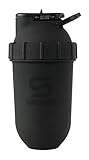 ShakeSphere Tumbler: Protein Shaker Bottle, 24oz ● Capsule Shape Mixing ● Easy Clean Up ● No Blending Ball or Whisk Needed ● BPA Free ● Mix & Drink Shakes, Smoothies, More (Matte Black)