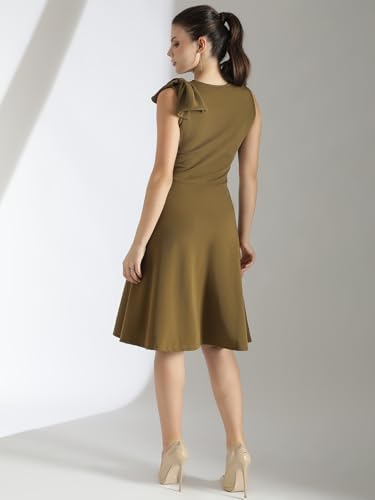 Image of KOTTY Women's Fit And Flare Knee Length Dashing Designs Sunny Echo Dress