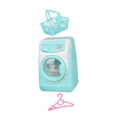 ZUNOXAZ Mini Lave-Linge avec Sons et Lumière Modèle Électroménager Maison de Poupée Éducatif pour Filles et Garçons sans Piles Accessoire Ludique pour Garçon Fille