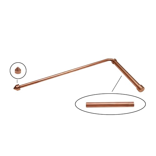 Image of Coppper Dowsing Rods Pair for Vastu | DIAMETER-8MM | Reiki & Energy Healing | L Divining Rods | Ideal for Finding Underground Water & Geopathic Stress | Only 2 Rods
