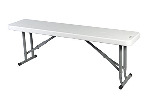 Ontario Furniture Bench/Folding-Plastic, Sturdy Strong Frame, Perfect for Entertaining a Crowd or Everyday