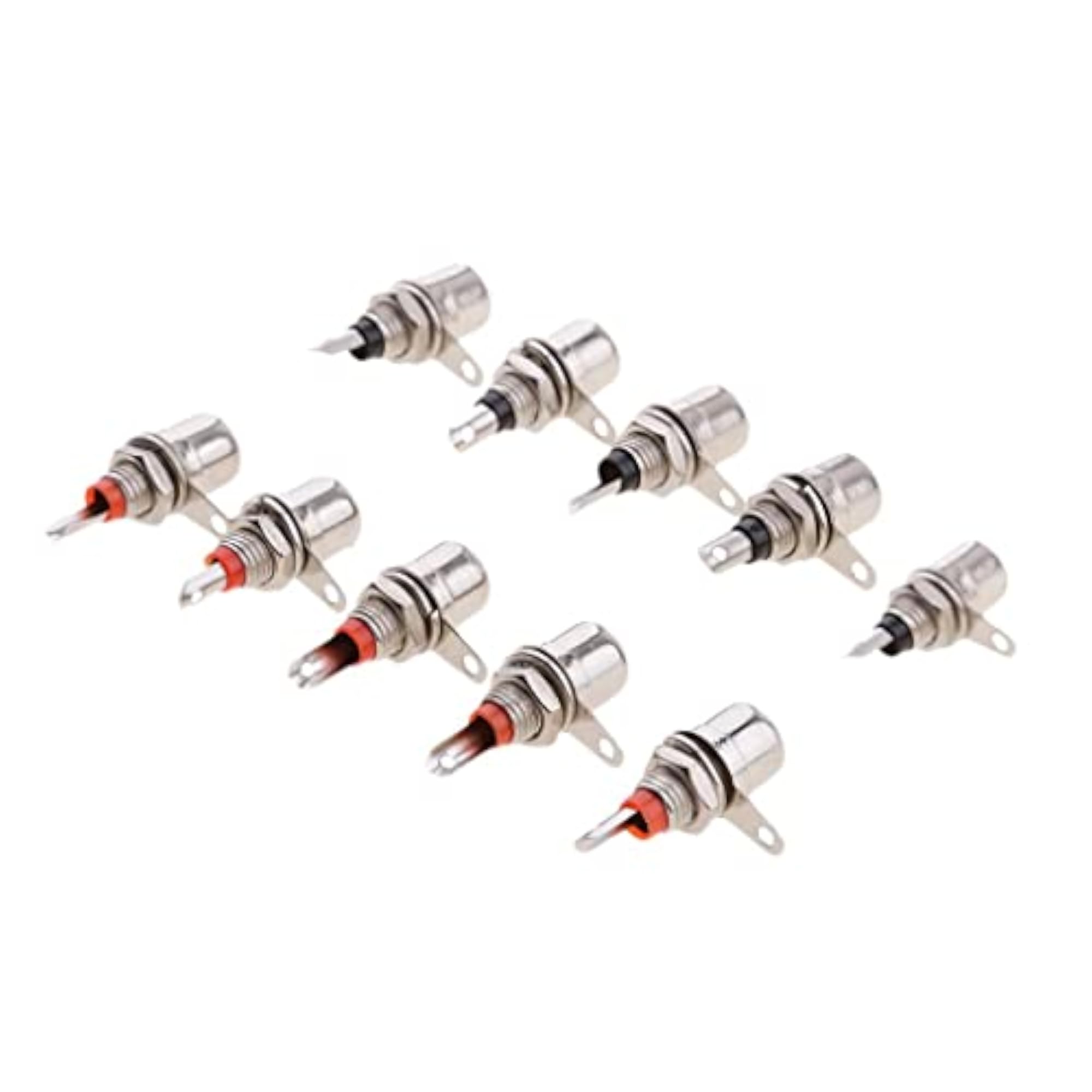 20 Pieces Panel Mount RCA Female Socket Connectors Adapter