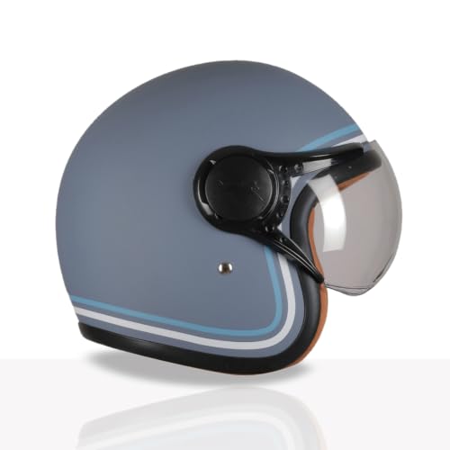 Image of TVS MissFit Women's Open Face Helmet | Lightweight Shell | Pastel Colors Designed Exclusively for Women | Extreme Comfort Fit for Girls | Clear Visor | DOT & ISI Certified