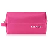 SHANY Nylon Zippered Toiletry and Makeup Bag – Water-resistant, Scratch-proof, and Lightweight Cosmetics Organizer with Handle – PINK