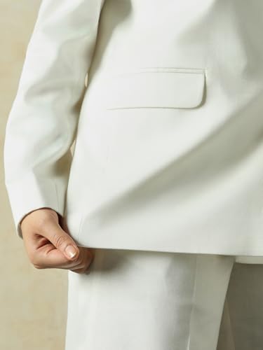 Image of High Star Women Solid Longline Length Oversized Notch Lapel Collar Full Sleeve Blazer