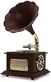 GIOCATORE DI REGISTRI VINTAGE - Giradischi in vinile autonomo in stile vintage. Design a valigetta/valigia per una facile portabilità e un aspetto elegante
