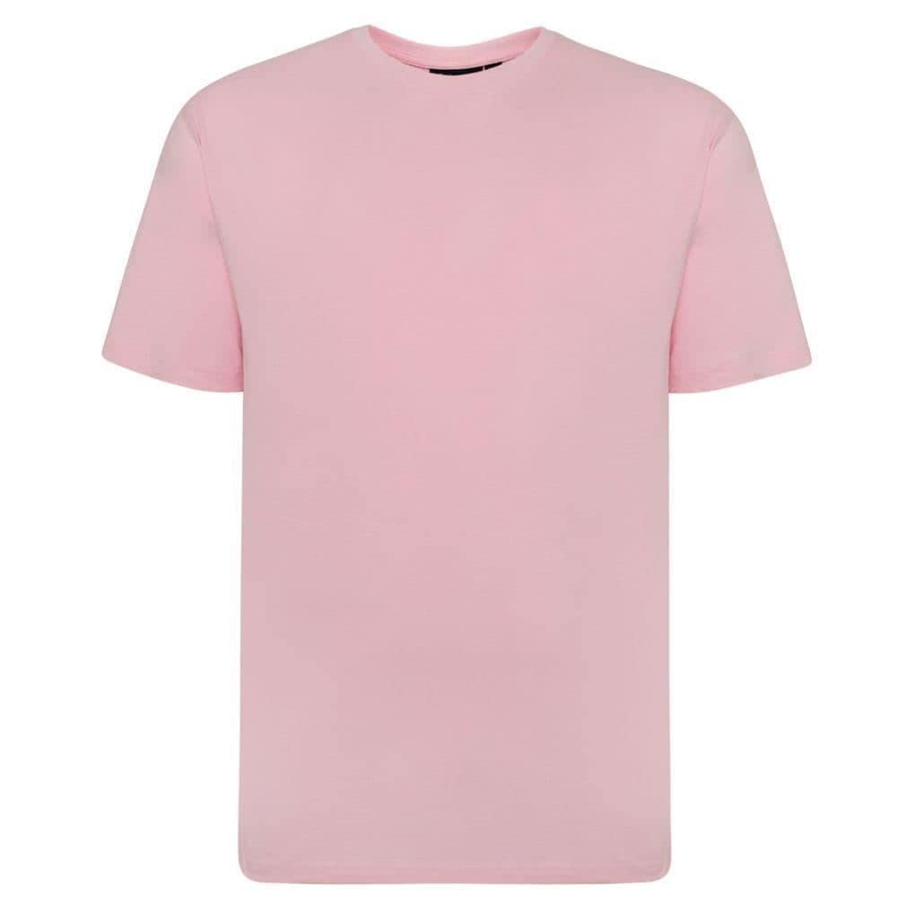 Espionage (T015 Men's Plus Size Premium Combed Cotton Crew Neck T-Shirt Shirt in Dusky Pink 5XL