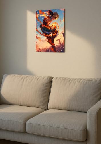 Image of NIJUKA Anime Printed A4 Size Metal sheet Poster For Home And Room Decoration | For Anime Art Fans Boys And Girls (Kanchan Explosion boy)