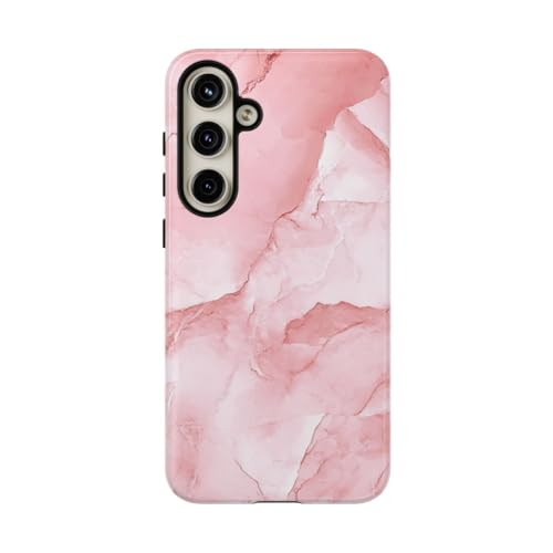 Coque Samsung S24 Plus marbre rose brillante et rigide