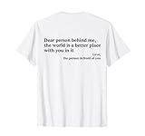Dear person behind me · Positive message