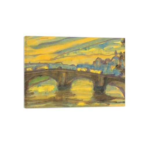 Peintures sur toile Emil Nolde lumière du soir image salon prête à accrocher