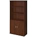 Bush Business Furniture Series C Elite 36W 5 Shelf Bookcase with Doors in Hansen Cherry