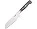 Hen & Rooster HRI-055B/G10 Santoku Black G10 Fixed Blade Knife