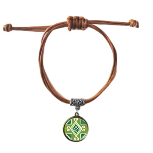 Bracelet Mexique totems en cuir double de qualité supérieure