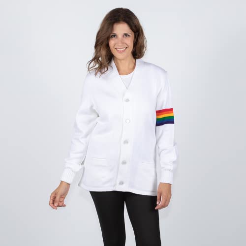 Image of Stewart & Strauss Cardigan Varsity Letter Sweater | American style button front letter sweater knit since 1977, heavyweight and ready for chenille letters and patches