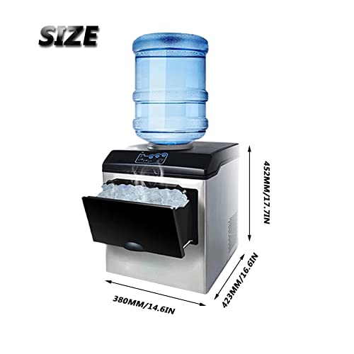 PanHuiWen Hocheffiziente Eiswurfelmaker 3 Eiswürfel-Größen EiswüRfelautomat 25kg/24h für Arbeitsflächen Zuhause mit – Bild 3
