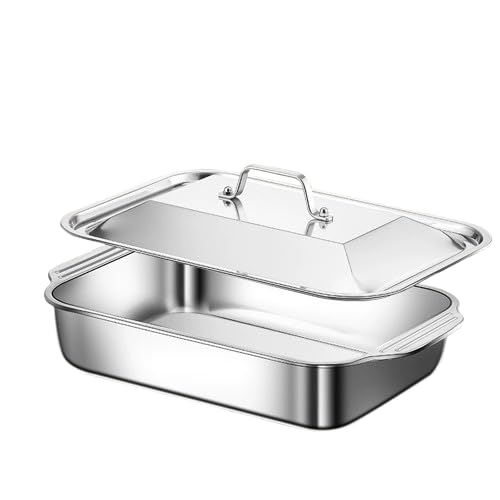 18x11 Inch Commercial Lasagna Pan with Lid - 3