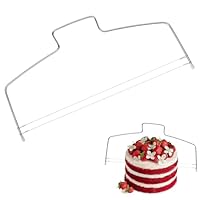 Tortenschneider - 32cm Tortenbodenschneider, Edelstahl Kuchenschneider Mit Höhlenverstellbarem Draht Zum Schneiden Von Tortenbodenschichten, Kuchen & Brot Slicing Werkzeug