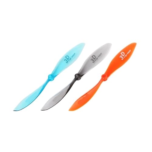 F3P 3D T9048 プロペラブレード 4個パック RC固定翼航空機ドローンモーターに適合(4PCS Clear Blue)