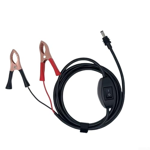 Gdfnmogo Cable Starlink Mini con clips para batería de 12-48 V CC, cable de 300 cm de largo, 16 AWG para coche, panel solar, incluye interruptor de encendido/apagado, compatible con accesorios