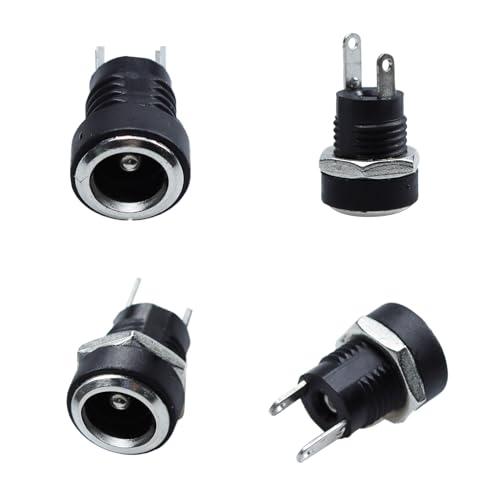 24 piezas conector hembra DC 5.5 x 2.1 mm para montaje en panel miniatura 3