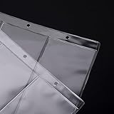 Honseadek Geldscheinhüllen – 10 Stück PVC-Banknotenhalter für Papiergeld-Organizer, 3 Taschen pro Seite, transparente Bindereinlagen