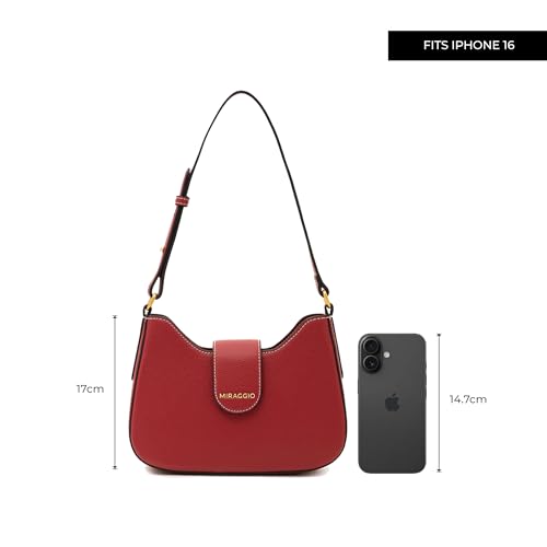 Image of Miraggio Zoya Shoulder Bag For Women | Stylish Structured Shoulder Bag