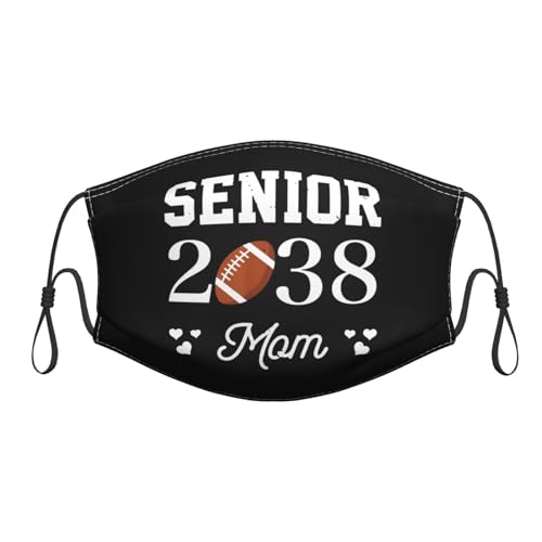 Piguncle High School Senior 2038 Football Player Mom Premium Masks Breathe Easy Stay Black