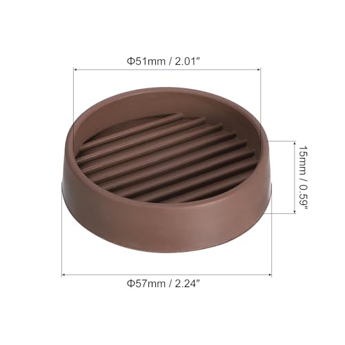 uxcell Chair Leg Floor Protectors, 4Pcs 2", Rubber Round Non-Slip Furniture Pads - Image 2