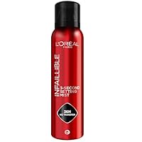 L'Oreal Paris Setting Spray Jumbo, Infallible 3-Second Jumbo Size Makeup Setting Mist for Face, Up To 36 Hour Makeup Wear, Fixing Spray, Waterproof and Sweatproof, Transfer-proof and Non-sticky,150ml