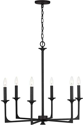 One-Day Sale: Up to 50% Off Capital 437361BI Clint Chandelier, 6-Light 360 Total Watts, Black Iron