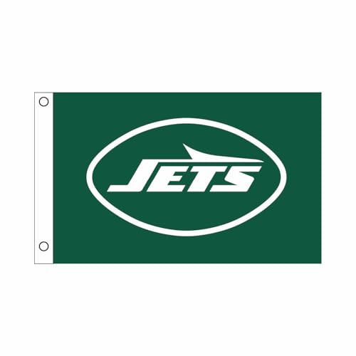 NFL New York Jets 3 x 5 Outdoor Durable Flag with Grommets | Heavy Duty Flag & Banner for Outdoor Garden Patio | Indoor Wall Decor Flag for Room | Works with Flag Poles for Outside House