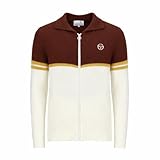 Sergio Tacchini Orion Veste de survêtement en tricot brossé Chocolat amer/gardénia/bois (UK, Alpha, XL, standard, chocolat amer/gardénia/bois)