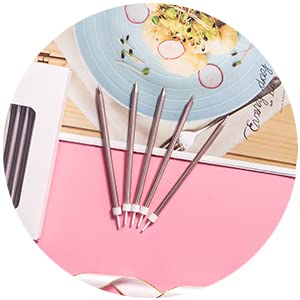 Image of Thin Birthday Candles for Girls, Boys, Parents , Anniversary Decoration , Baby Shower , Cake Decoration , Candles for Birthday Decoration 6 pcs (Rose Gold)