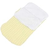 NUOBESTY Kinderwagen Schlafsack Gemütlich Warm Kinderwagen Ammer Sack Kinderwagen Schlafsack für Kleinkind Winter Outdoor Winddicht Beige