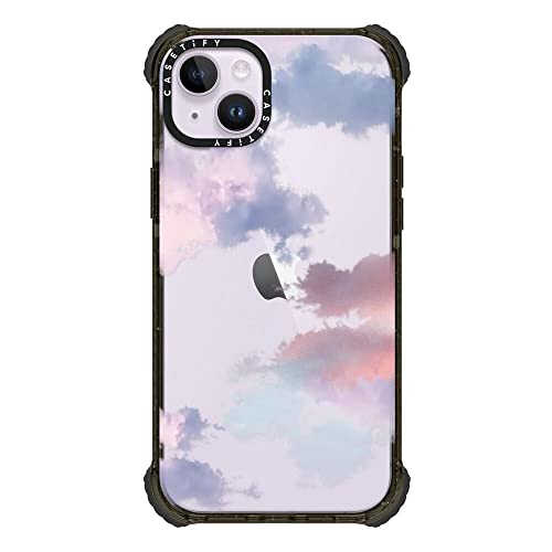 Coque iPhone 14 Plus robuste Casetify anti-rayures motif nuages noirs