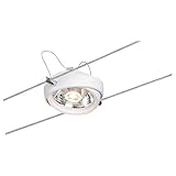 Paulmann 94201 LED Seilsystem Einzelspot Powerline II Seillampe Seil-Leuchte Spot 2700K 1x8W G53 Weiß 230/12V 80VA Deckenlampe inkl. Leuchtmittel
