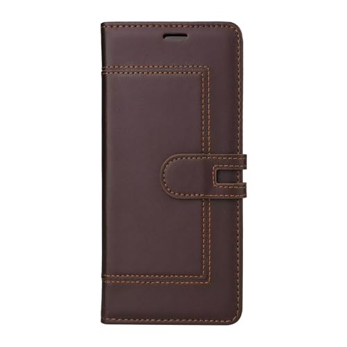 Tuunkmuy - Funda para iPhone 6, iPhone 7/8, piel sintética, con tapa, ranuras para tarjetas magnéticas, funda protectora para iPhone 6, iPhone 7/8, color marrón