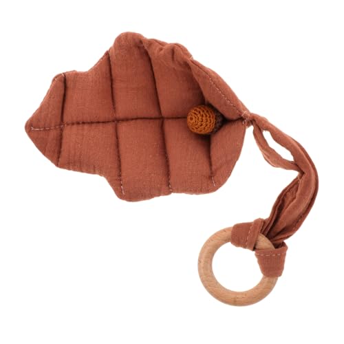 Abaodam Baby Bed Hanging Ornament Leaf Pendant Stroller Toy Teething Toy Cotton Wood Visual Emotional Development