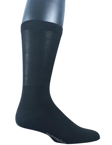 Yomandamor Best Mens Mid-Calf Diabetic Socks With Seamless Toe,6 Pairs L Size(Socks Size:10-13)4