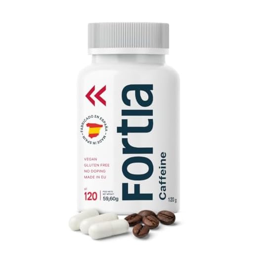 FORTIA Pastillas de Cafeina Anhidra - Cafeina Capsulas para Mayor Energía | Pastillas Concentración y Memoria | Pre Entreno | Pastillas Cafeina - Cafeína Pastillas | 120 Cápsulas