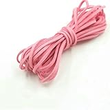 3,0 m 5 m - Filo per perline in pelle piatta, cordoncino in finta pelle scamosciata, forniture per perline in velluto - Rosa intenso - 3,0 m 5 metri