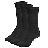 Wool Rockers Merino-Socken, 3er Pack, für Damen & Herren, für Freizeit & Alltag ideal, angenehmes Tragegfühl (schwarz, 39-42)