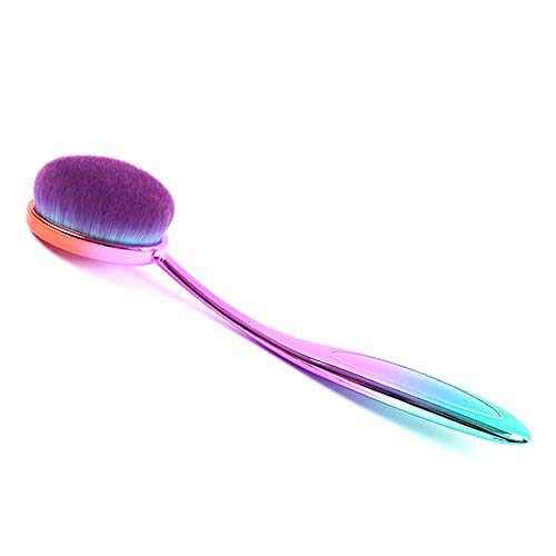 多機能 メイクブラシ オーバルメイクアップブラシ リキッドファンデーションブラシ 携帯便利