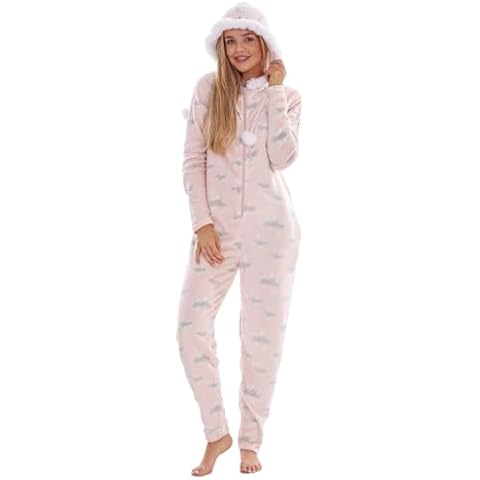 ChicWhisper Ladies Fleece Hooded Onesie Cover
