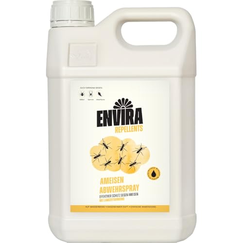 Envira Ameisenspray 5 Liter - Abwehr Spray mit Langzeitwirkung gegen Wegameisen Pharaoameisen - Mittel gegen Ameisen für Wohnung Balkon Terrasse Garten - Effektiv Ameisen loswerden
