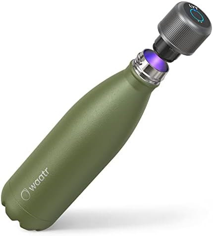 CrazyCap LYT Bottle, Self-Cleaning and Water Purification Sports Bottle 500 ml, Vacuum Insulated Stainless Steel, Double Walled, Simple to Use Hydro Smart Metal Canteen