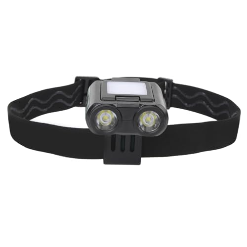 Alomejor Headlamp Flashlight Adjustable USB Rechargeable Headlamp High Brightness Clip Light for Hiking Camping Fishing