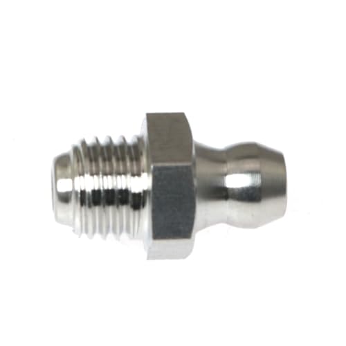 Image of RLECS 10pcs 201 Stainless Steel Straight Nozzle Nipple M8*1mm Straight Grease Fitting Threaded Hydraulic Grease Fitting Male Threaded Straight Hydraulic Grease Fitting Assortment Kit